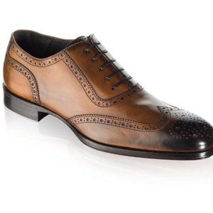 TO BOOT Lace Up burnished calf dress shoe - Size 7 - Made in Italy